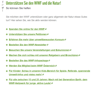 WWF - Liste des Mitmachens