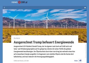 Ölpreis Ausgerechnet Trump befeuert Energiewende - news.ORF.at